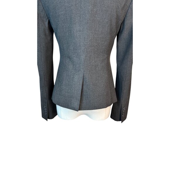 Ann Taylor Size 0 Gray Blazer Fitted 2-Button Front Polyester/Rayon/Spandex - Picture 11 of 15